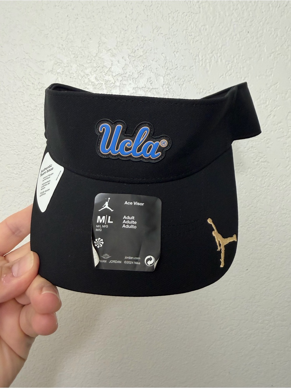 Jordan Black Ace Visor with White Jumpman Detail